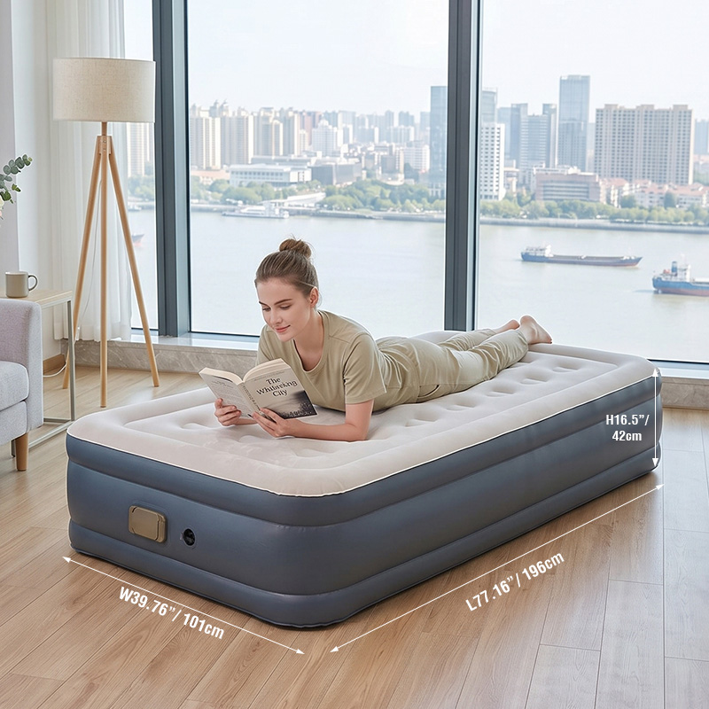 DREAMER Soft Suede Fabric Air Mattress